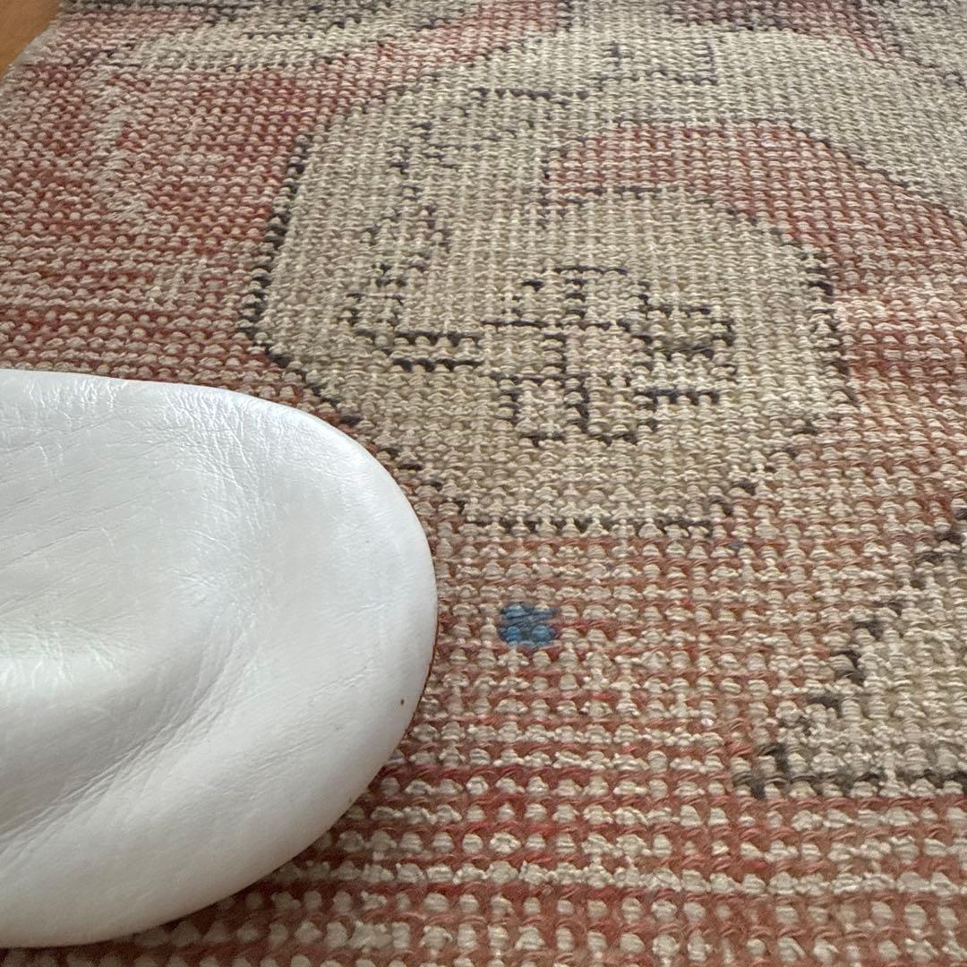 94×180 リバーシブル　擦れシャビーなメダリオン　トルコヴィンテージラグ