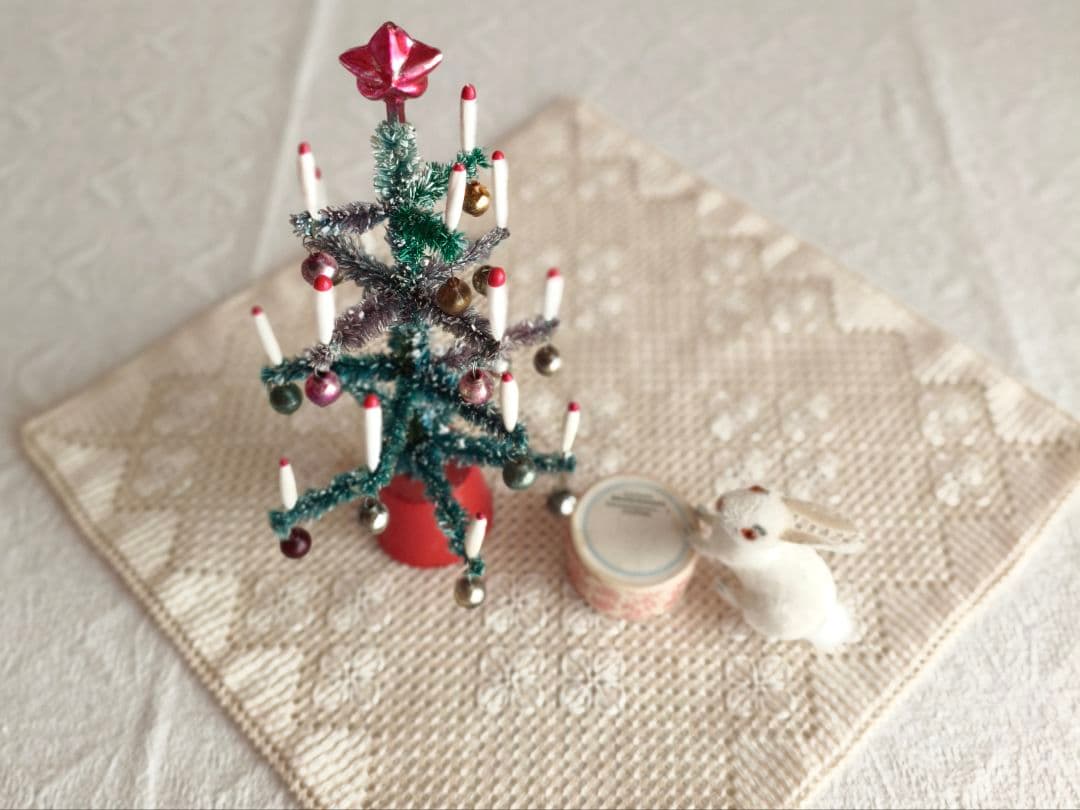 * vintage tree ✵* 星のツリートップのついた クリスマスツリー