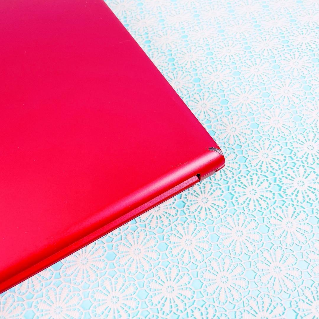 迷ったらコレ‼️タッチパネル✨️小型軽量！赤ノートパソコン快適SSD✨️カメラ付き薄型