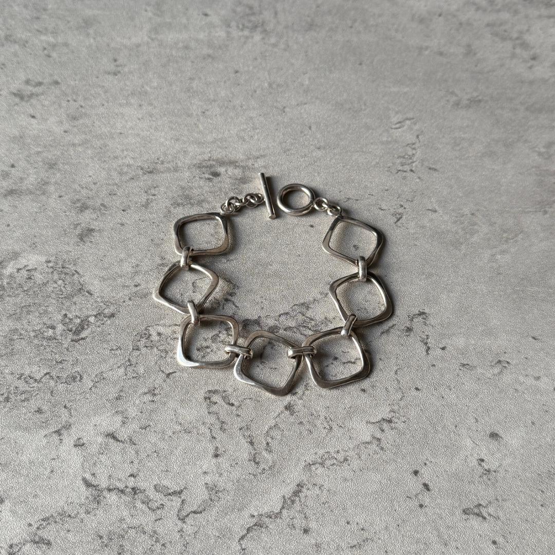 メキシコ製 ヴィンテージ リングチェーン ブレスレット シルバー925