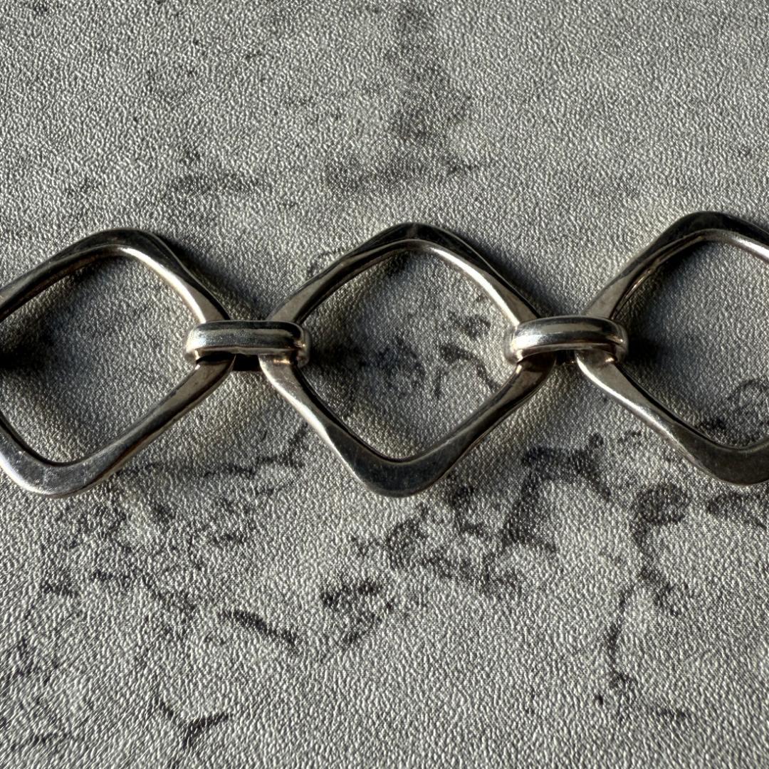 メキシコ製 ヴィンテージ リングチェーン ブレスレット シルバー925