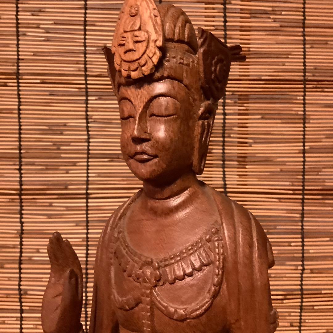 大正期「白鳳文化・夢違観音菩薩立像」法隆寺国宝写仏・平城京・天平文化・木彫・銘刻