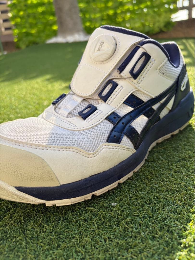 アシックス　BOA安全靴 ホワイト/ネイビー