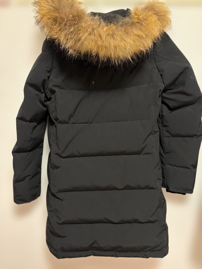 美品　DANTON フード付きブラックダウンジャケット