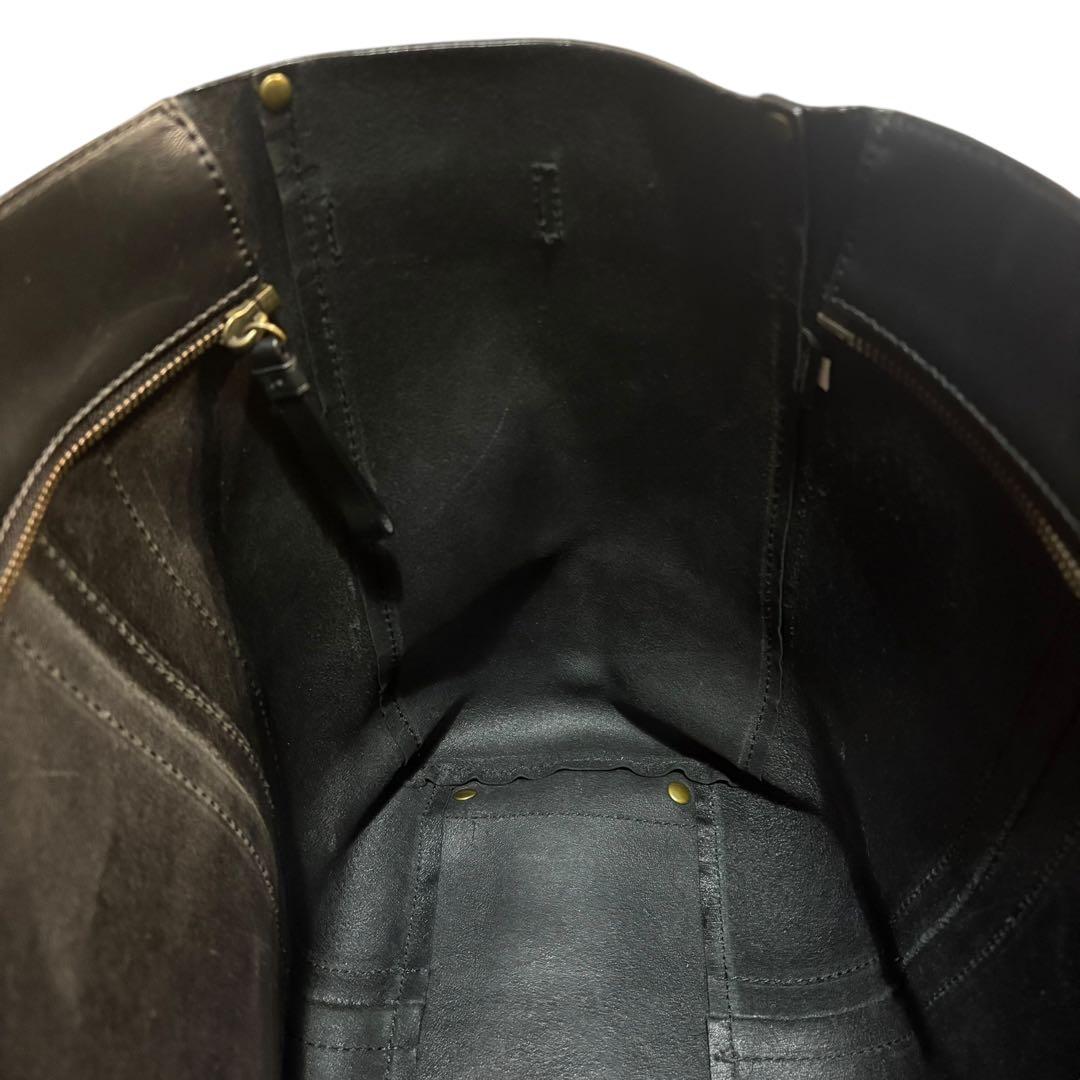 コーチ トートバッグ 大容量 オールレザー ブラック 本革 F71502