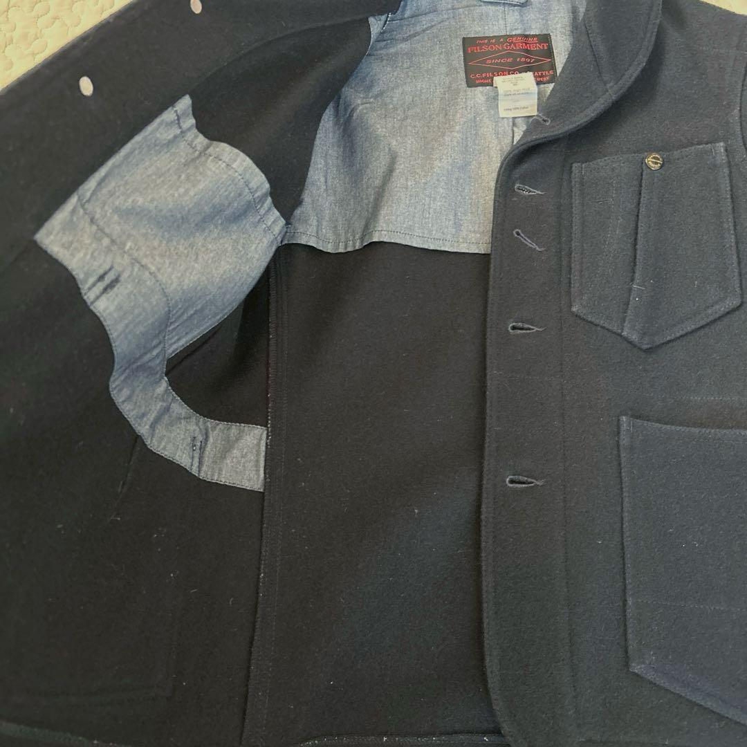 フィルソン　FILSON ウール ネイビー ベスト　ジャケット　USA