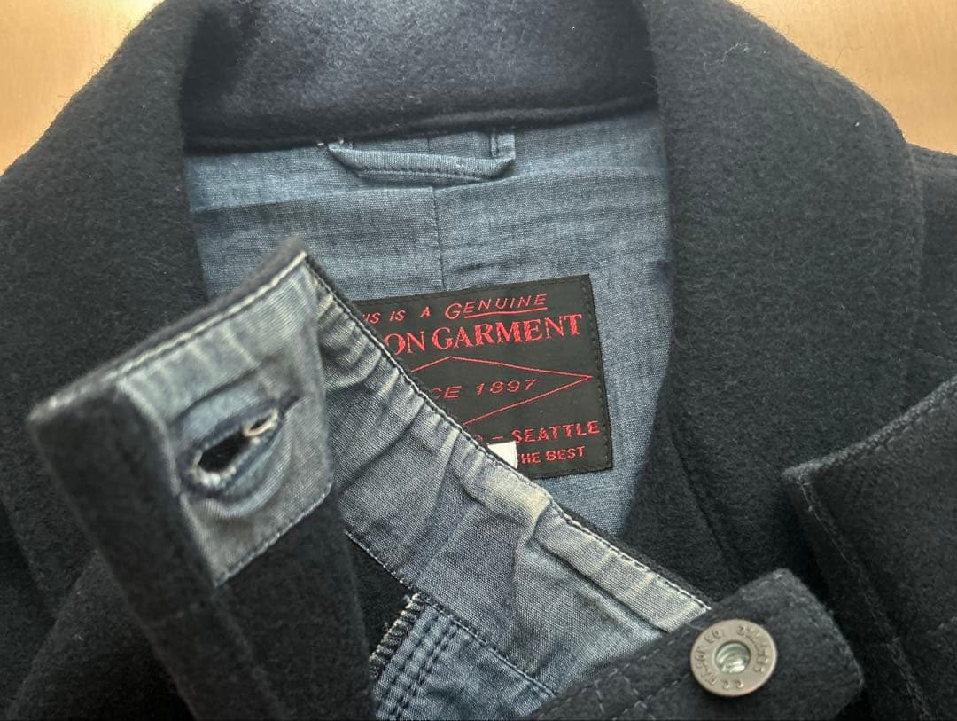 フィルソン　FILSON ウール ネイビー ベスト　ジャケット　USA