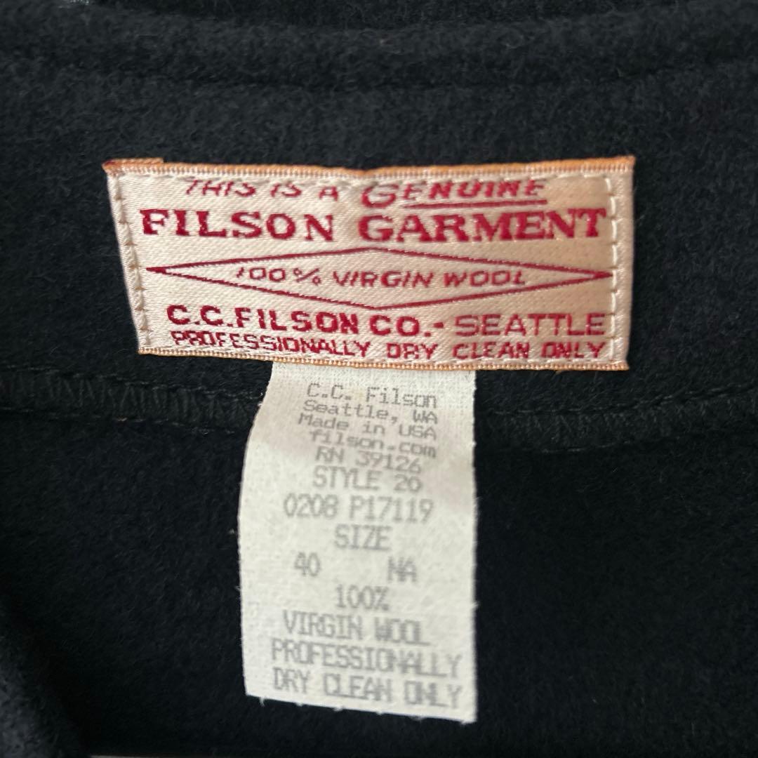 フィルソン　FILSON ウール ネイビー ベスト　ジャケット　USA