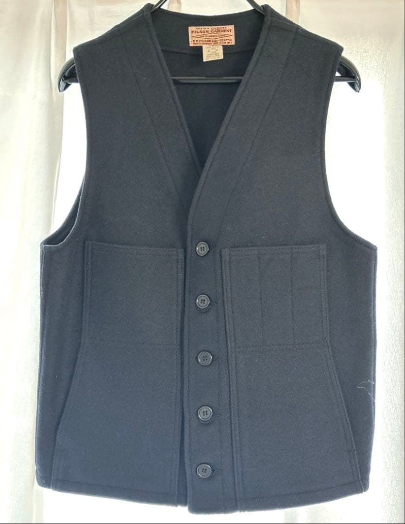 フィルソン　FILSON ウール ネイビー ベスト　ジャケット　USA
