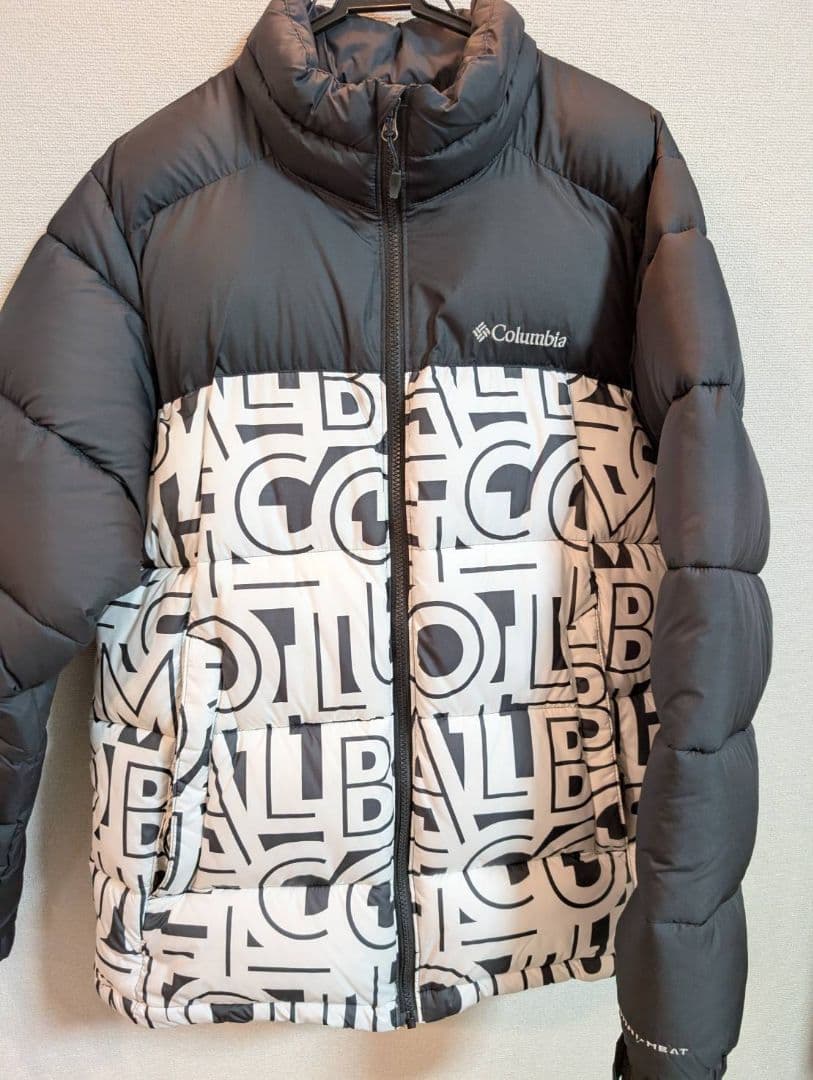 Columbia ジャケット コート ロゴプリント 白黒 コロンビア