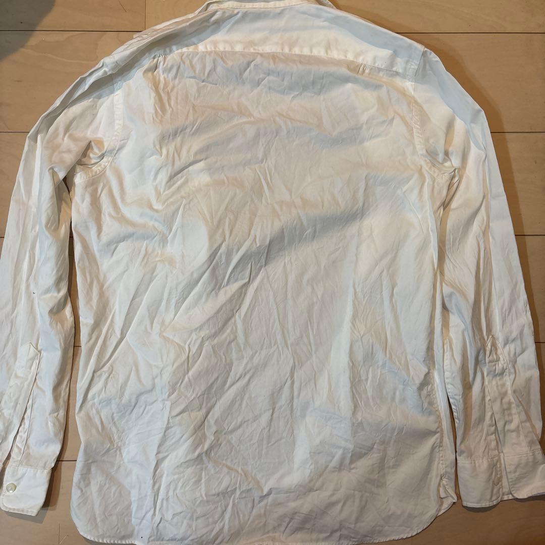 ホワイト コットン 長袖シャツ