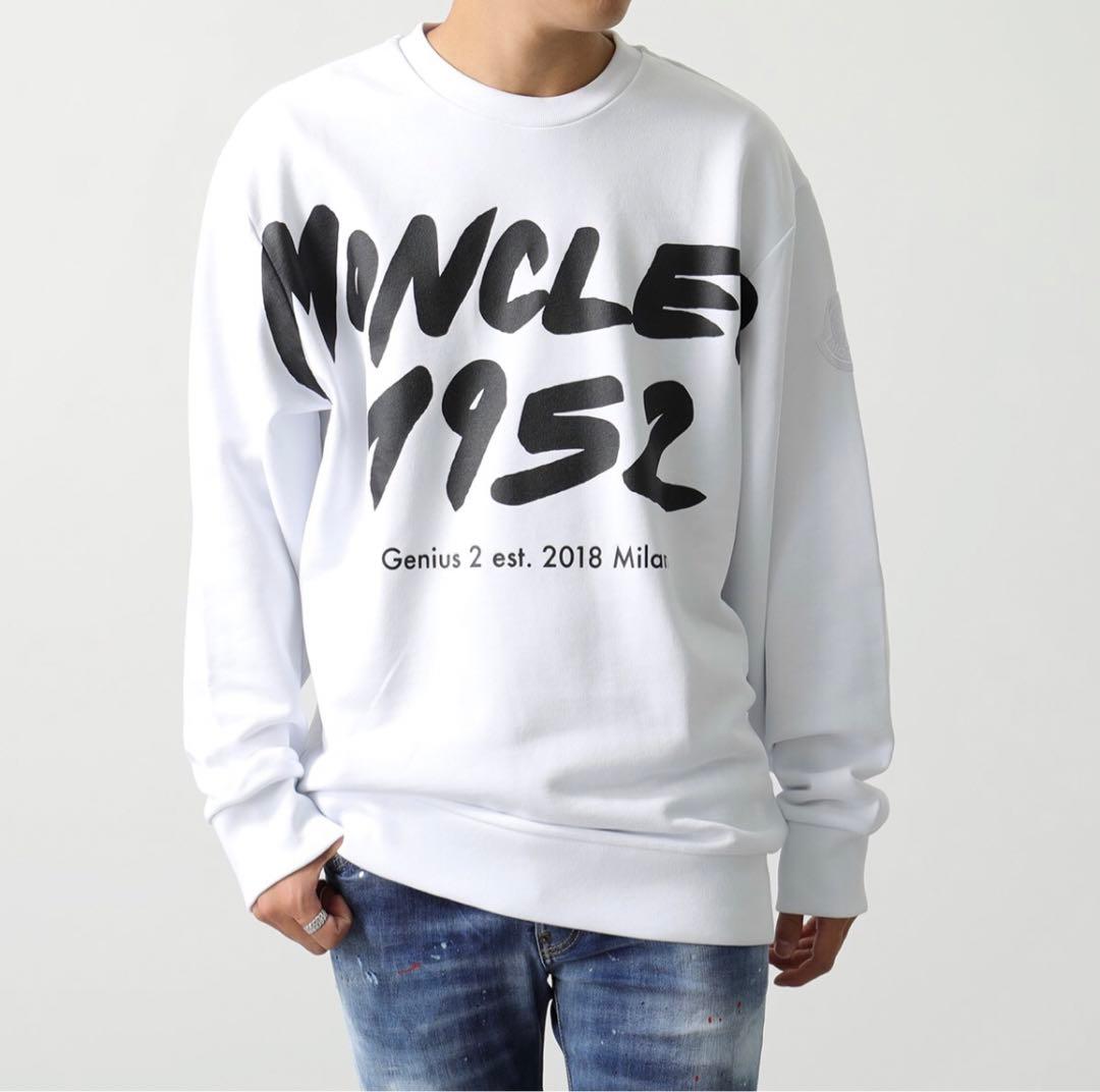 MONCLER トレーナー 白 スウェット オーバーサイズ 2 GENIUS