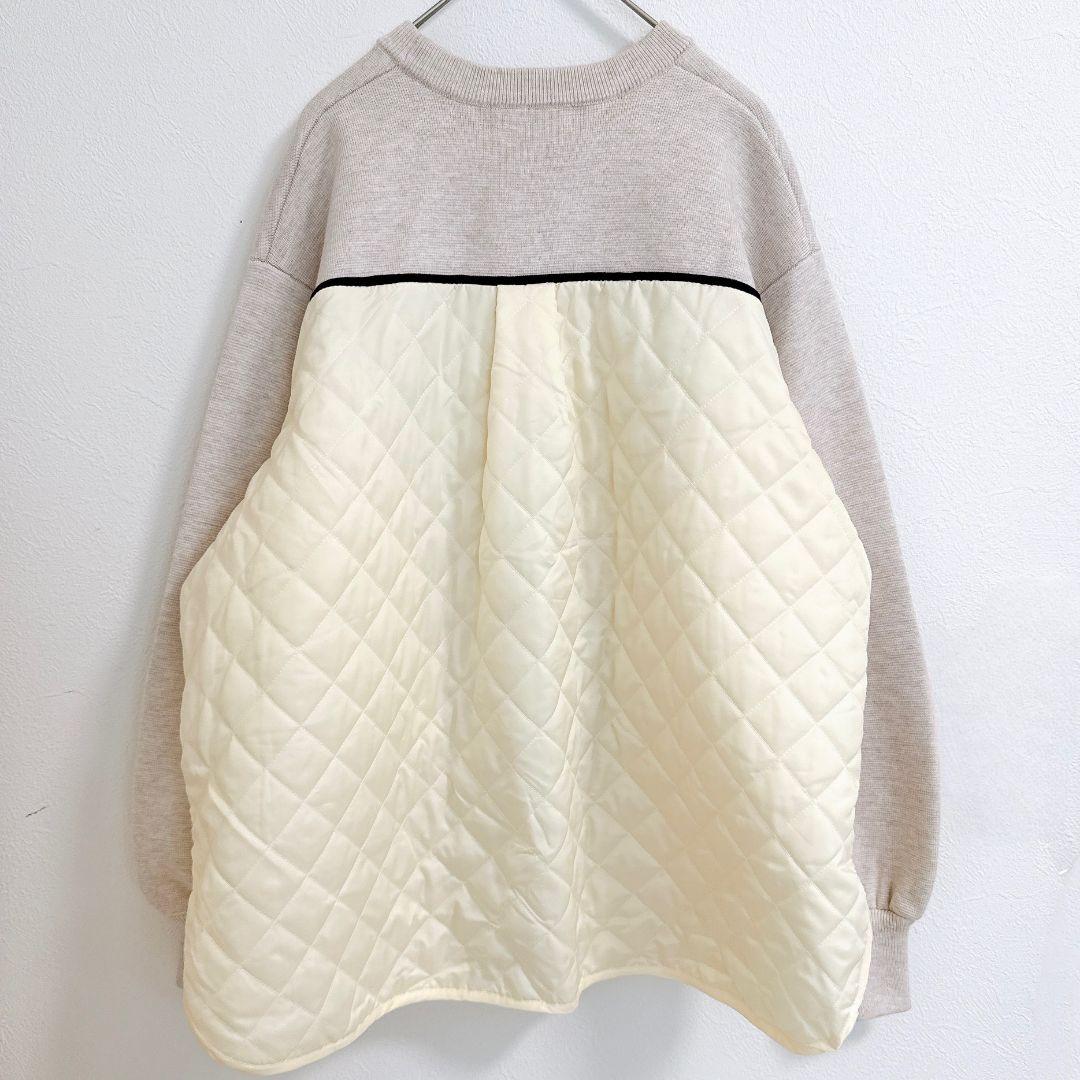 MACHATT♡マチャット キルティングドッキングニット セーター 異素材 長袖