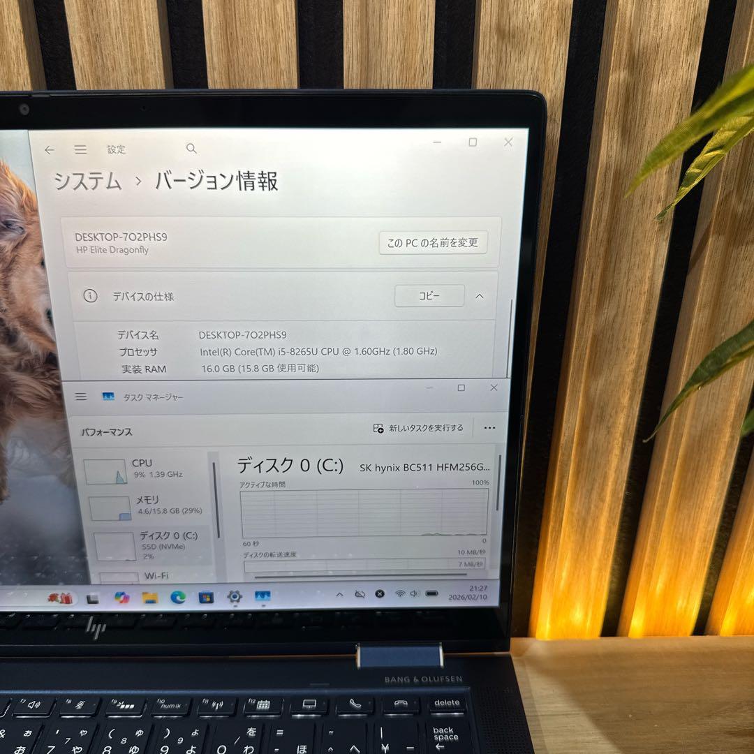 準美品 希少2in1タッチパネル式‼️HP☘LTE☘メモリ16GB☘ノートパソコン