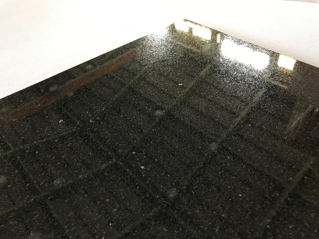 天然黒御影石　山西黒　オーディオボード　●400×400×20●　5面磨き　2枚