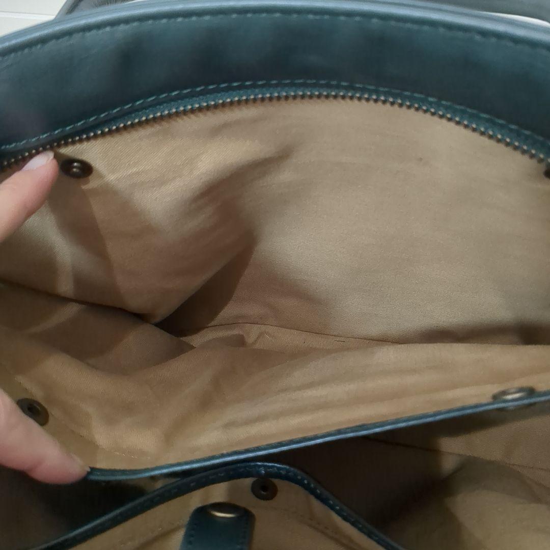 MOTHER HOUSE レザー　トートバッグ　アンティーク　グリーン