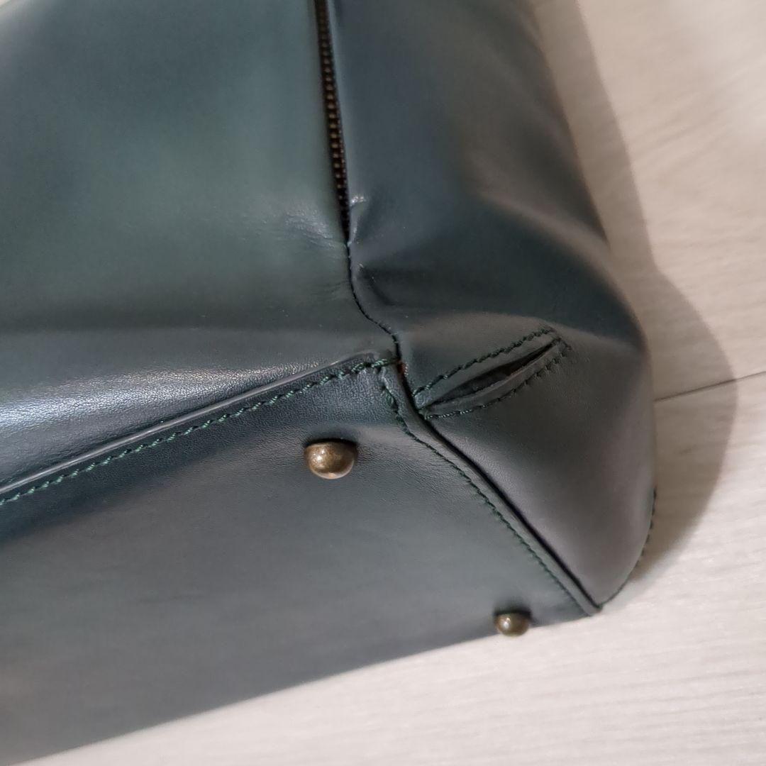 MOTHER HOUSE レザー　トートバッグ　アンティーク　グリーン