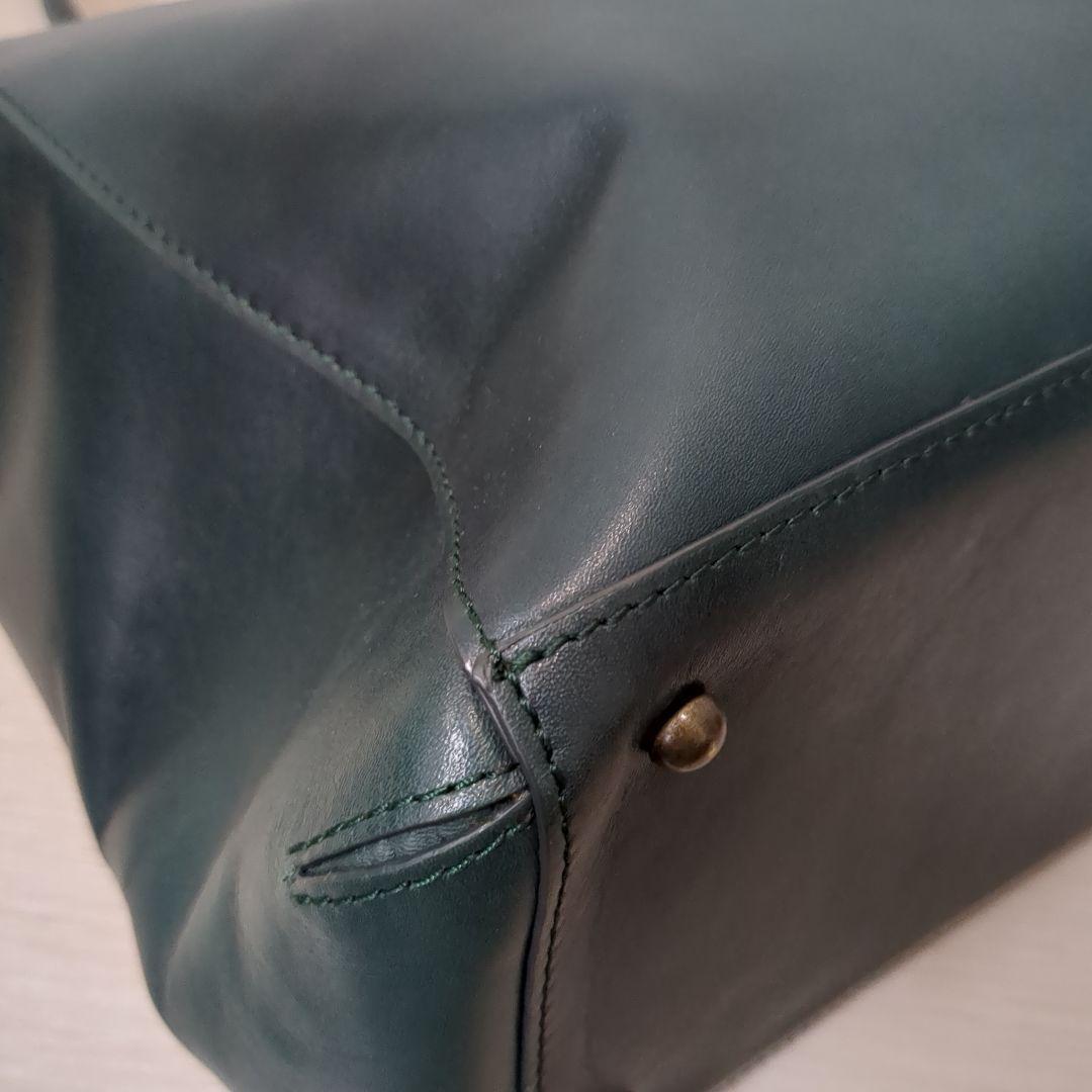 MOTHER HOUSE レザー　トートバッグ　アンティーク　グリーン