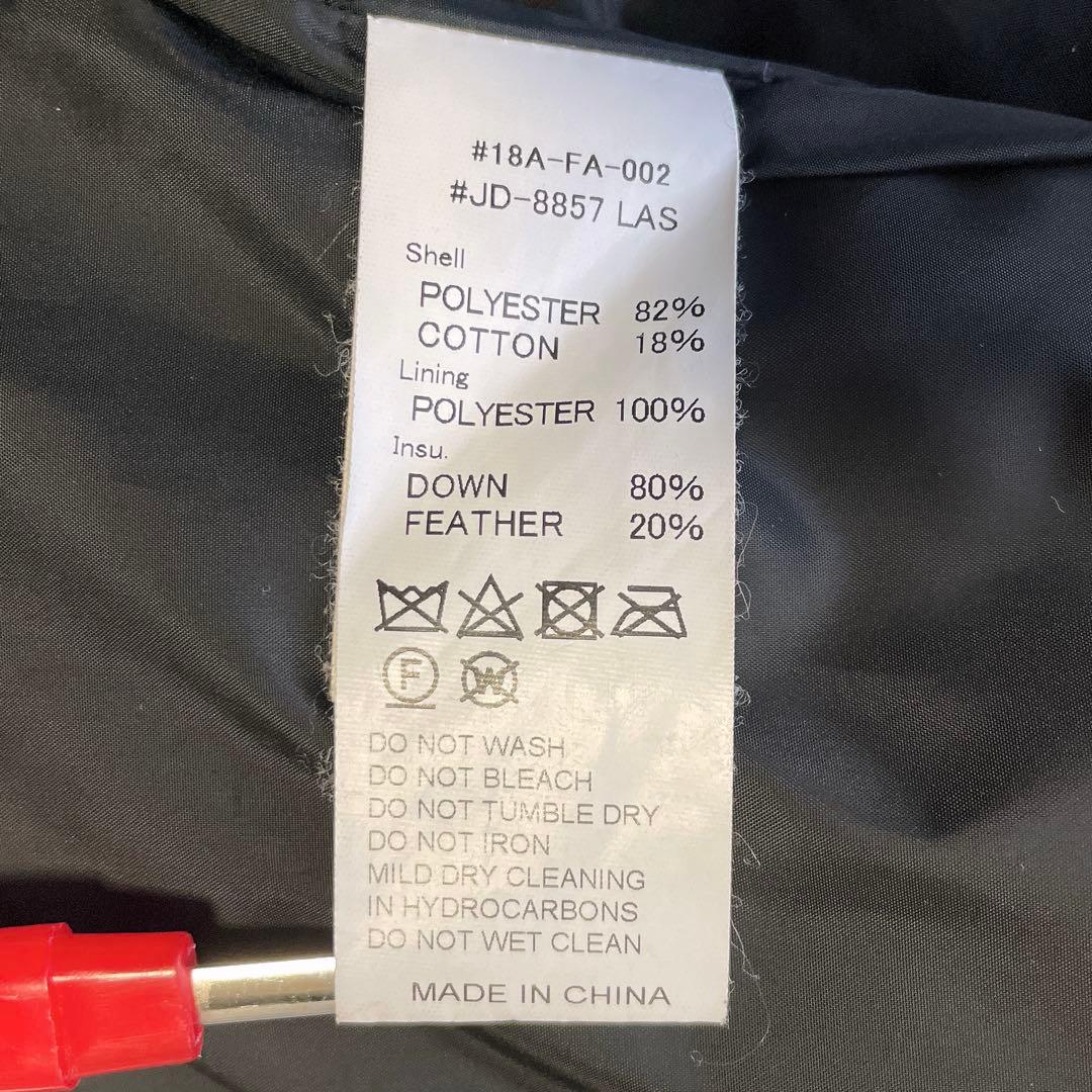 DANTON ダントン ダウンベスト フード ダブルジップ ブラック 36