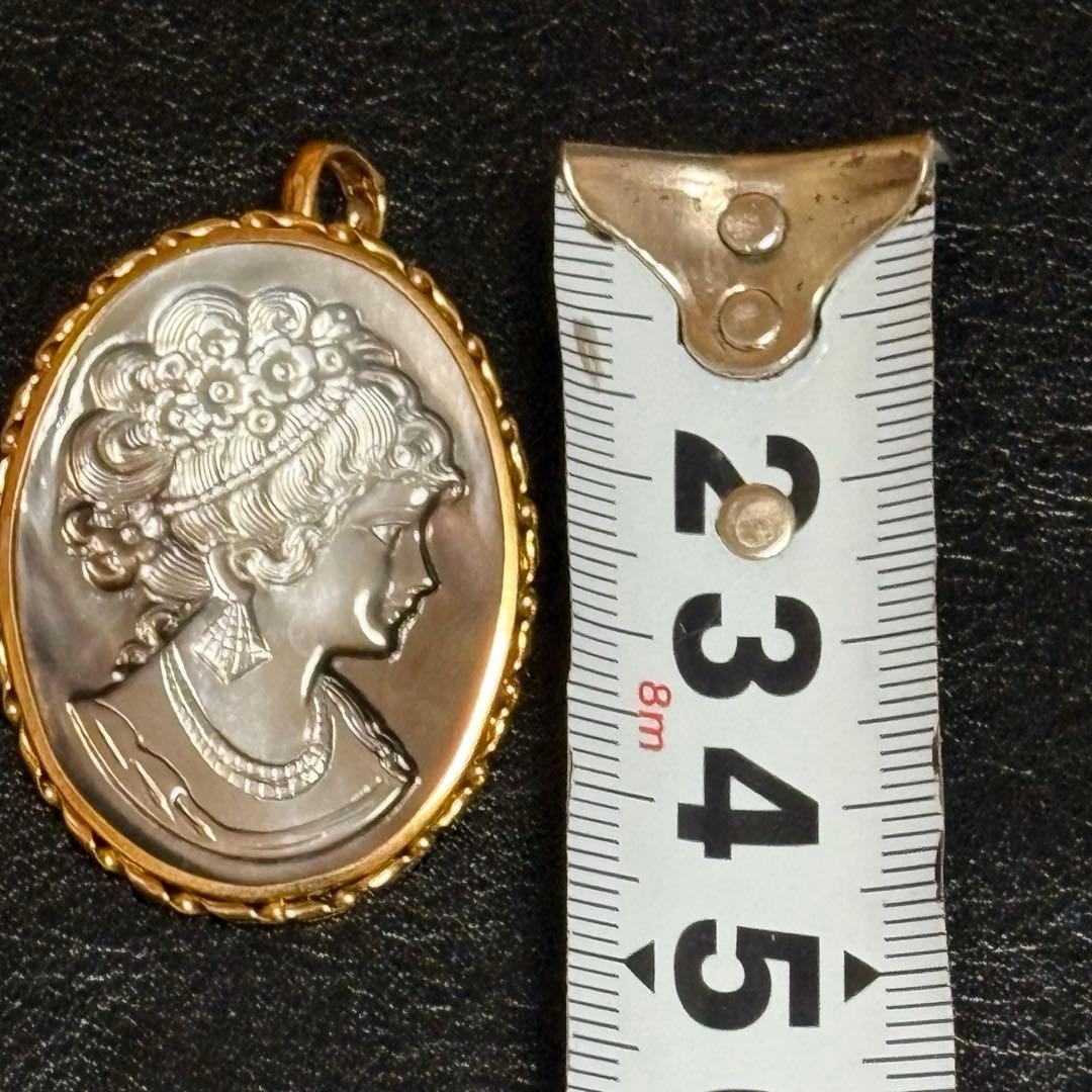 早い者勝ち！　ヴィンテージ　K18 カメオ ブローチ ペンダント トップ