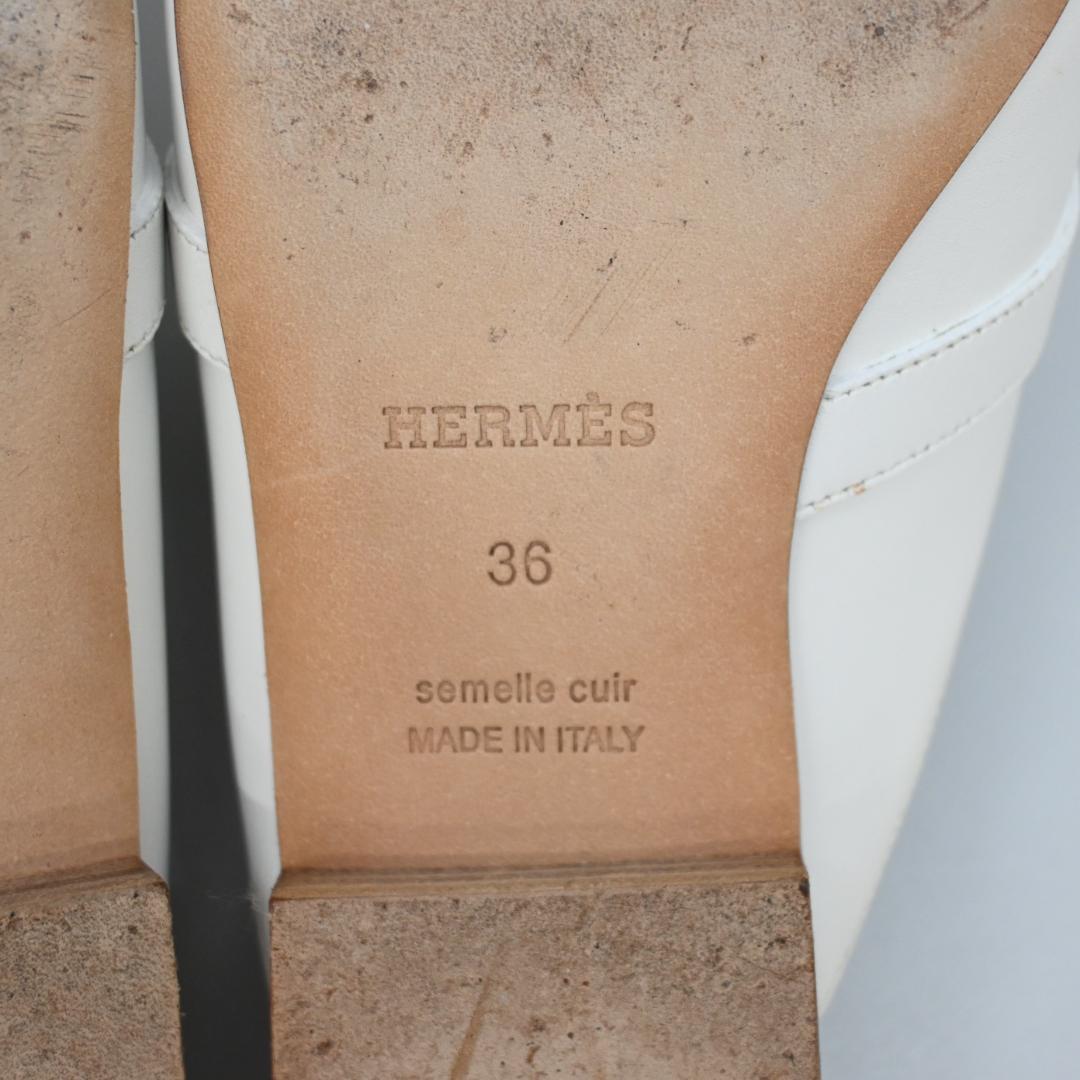 ■ □ 45722★年 エルメス オズ サンダル ケリー金具 スリッポン