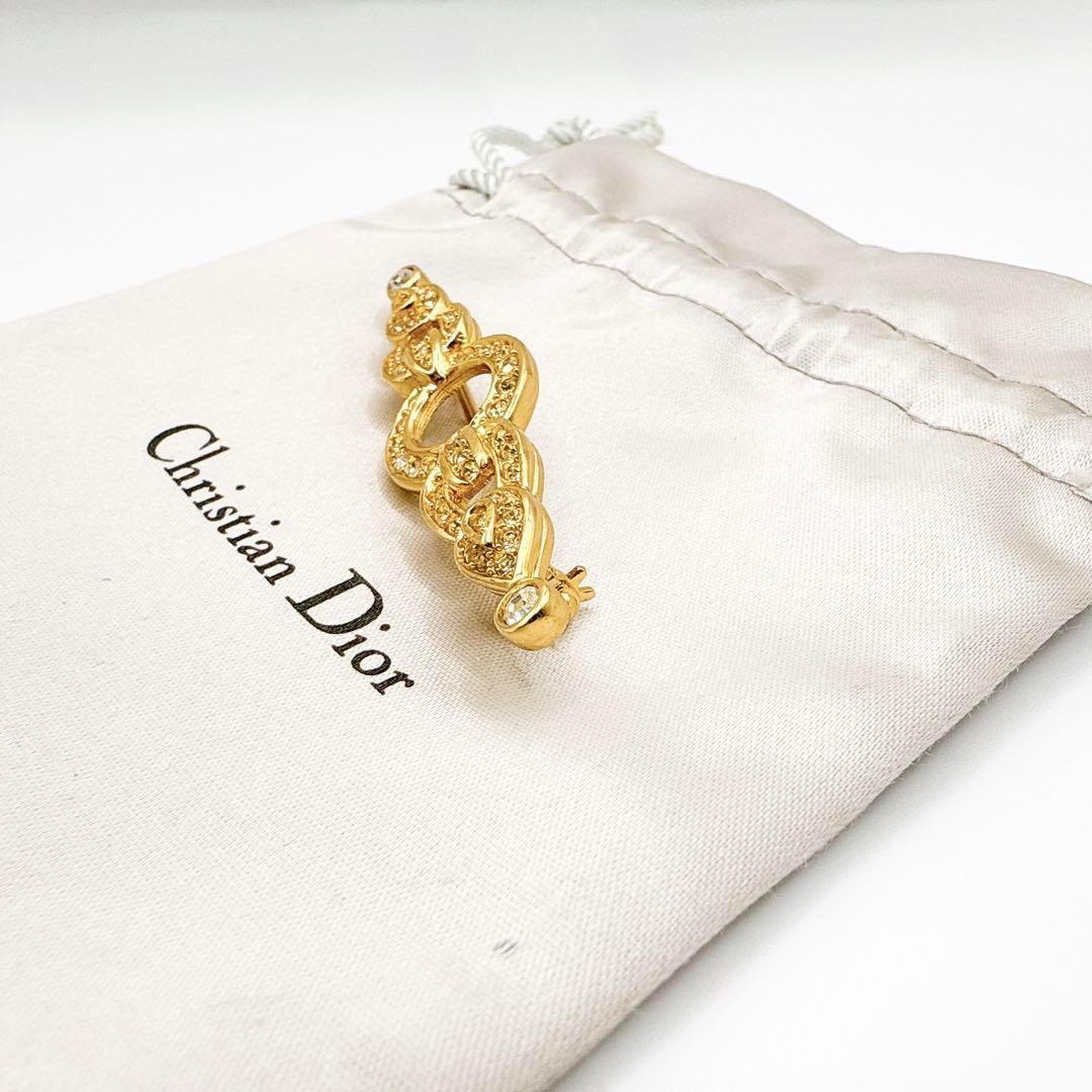 2485 極美品✨Dior　ブローチ　CD　ロゴ　希少　刻印