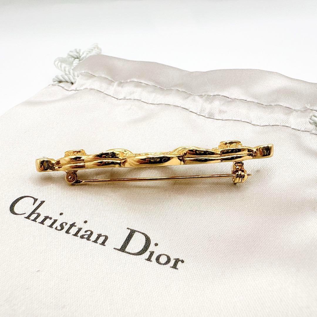 2485 極美品✨Dior　ブローチ　CD　ロゴ　希少　刻印