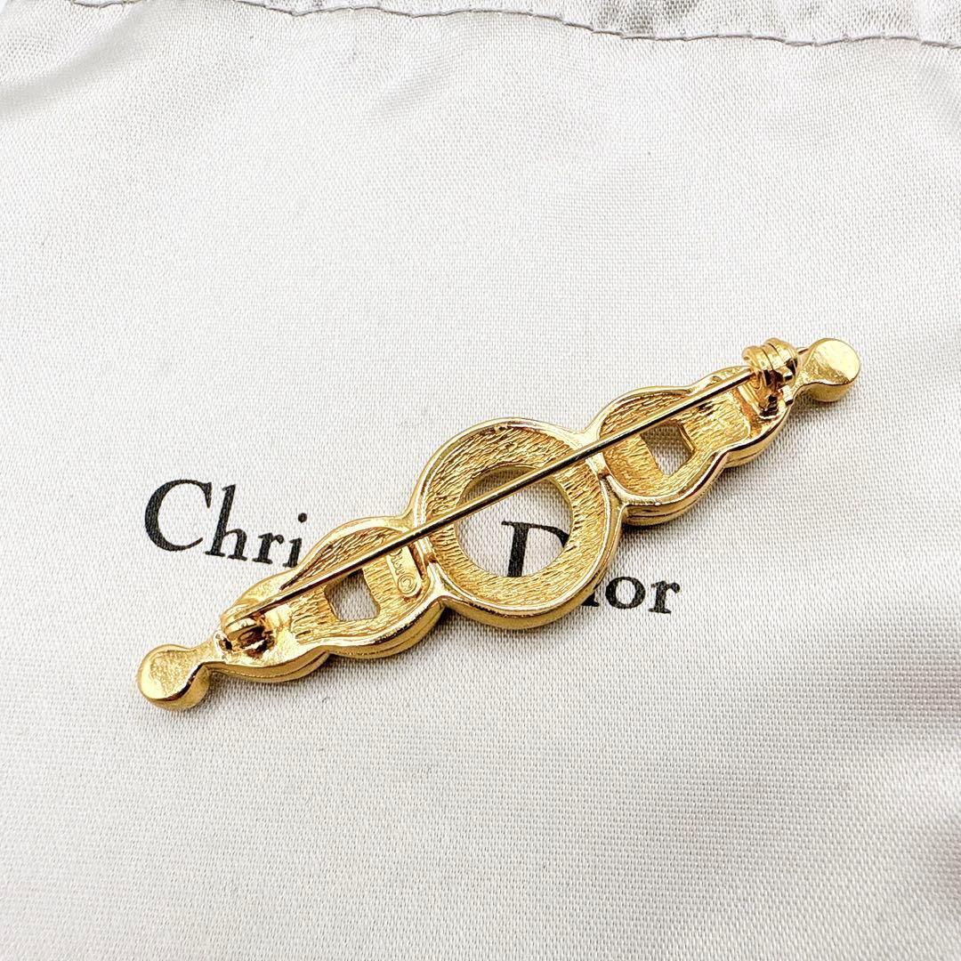 2485 極美品✨Dior　ブローチ　CD　ロゴ　希少　刻印