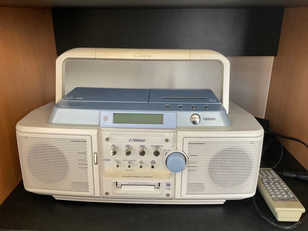 ビクター Victor ICD/MDLPラジカセ RC-Z1MD カラー　白　青