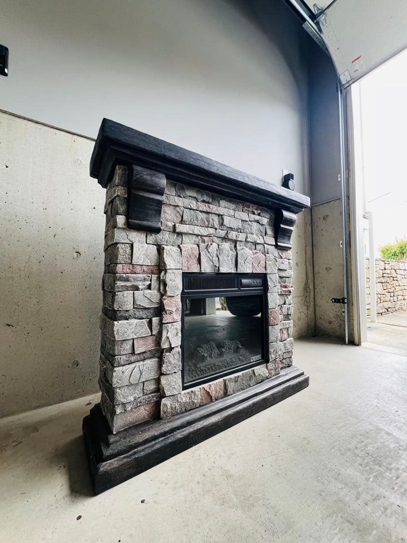 電気式暖炉 ロイドグランデ パイオニア 1000W 18インチ グレーストーン