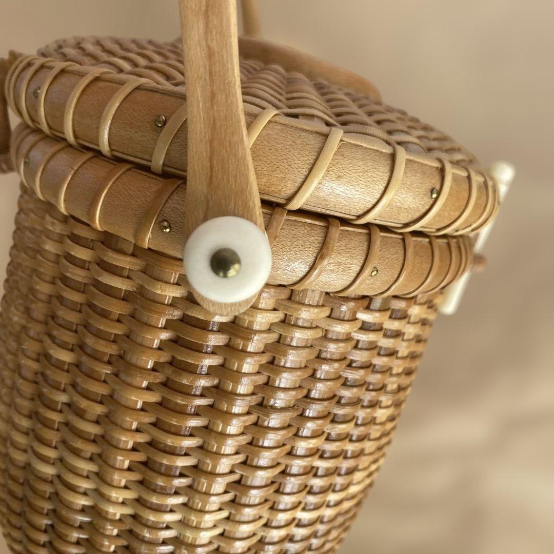 蓋付き　ナンタケットバスケット