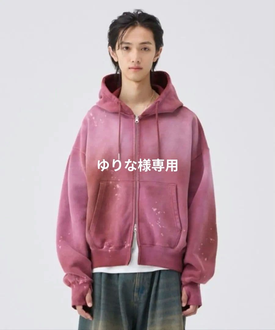 soerte ヘビーウェイトダブルジップフーディー サイズ2 ボルドー