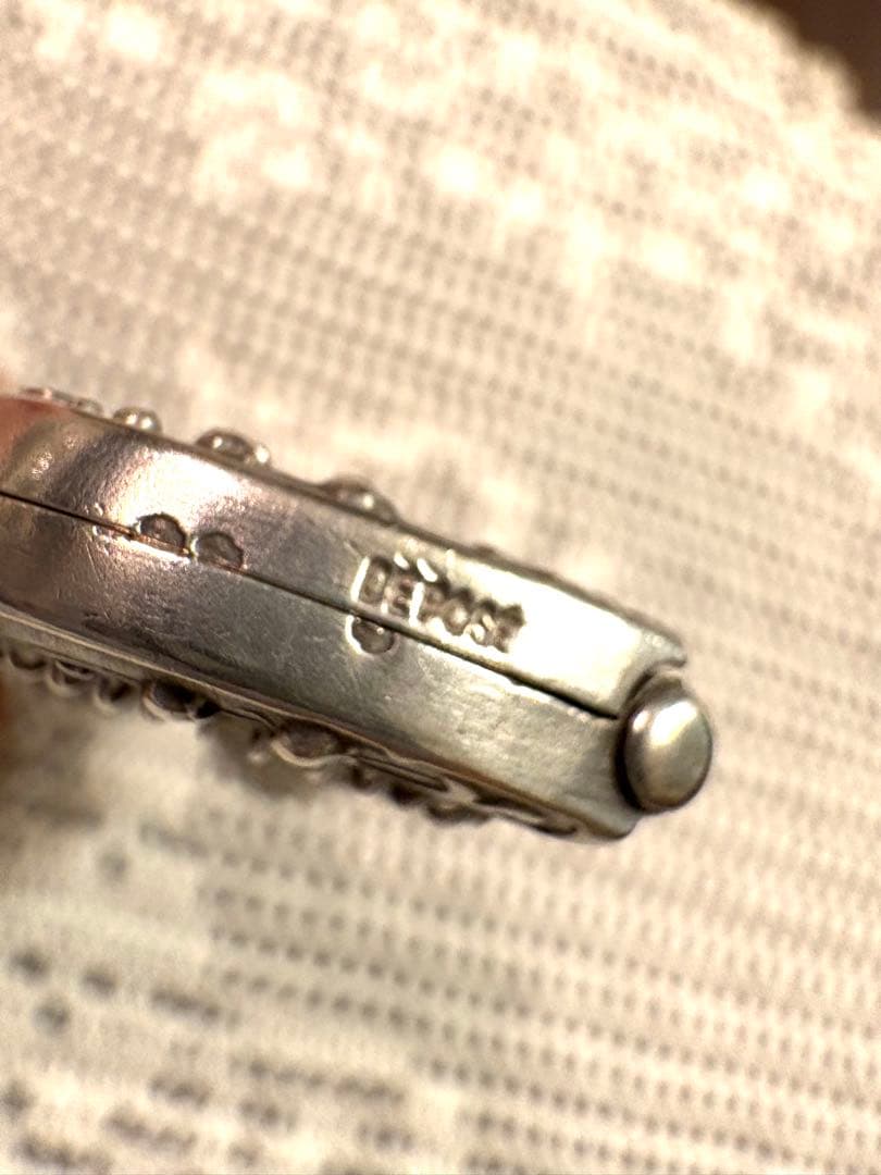 希少極美品　フランスアンティーク　鈴蘭　ミュゲ　パース　純銀　シャトレーン