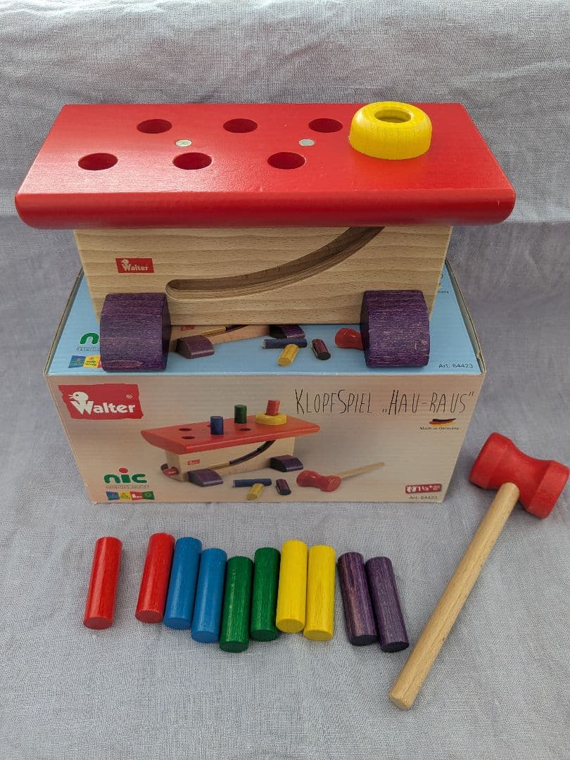 usi usi ハンマートイ　大工さん　木製　おもちゃ　ニック社　知育玩具