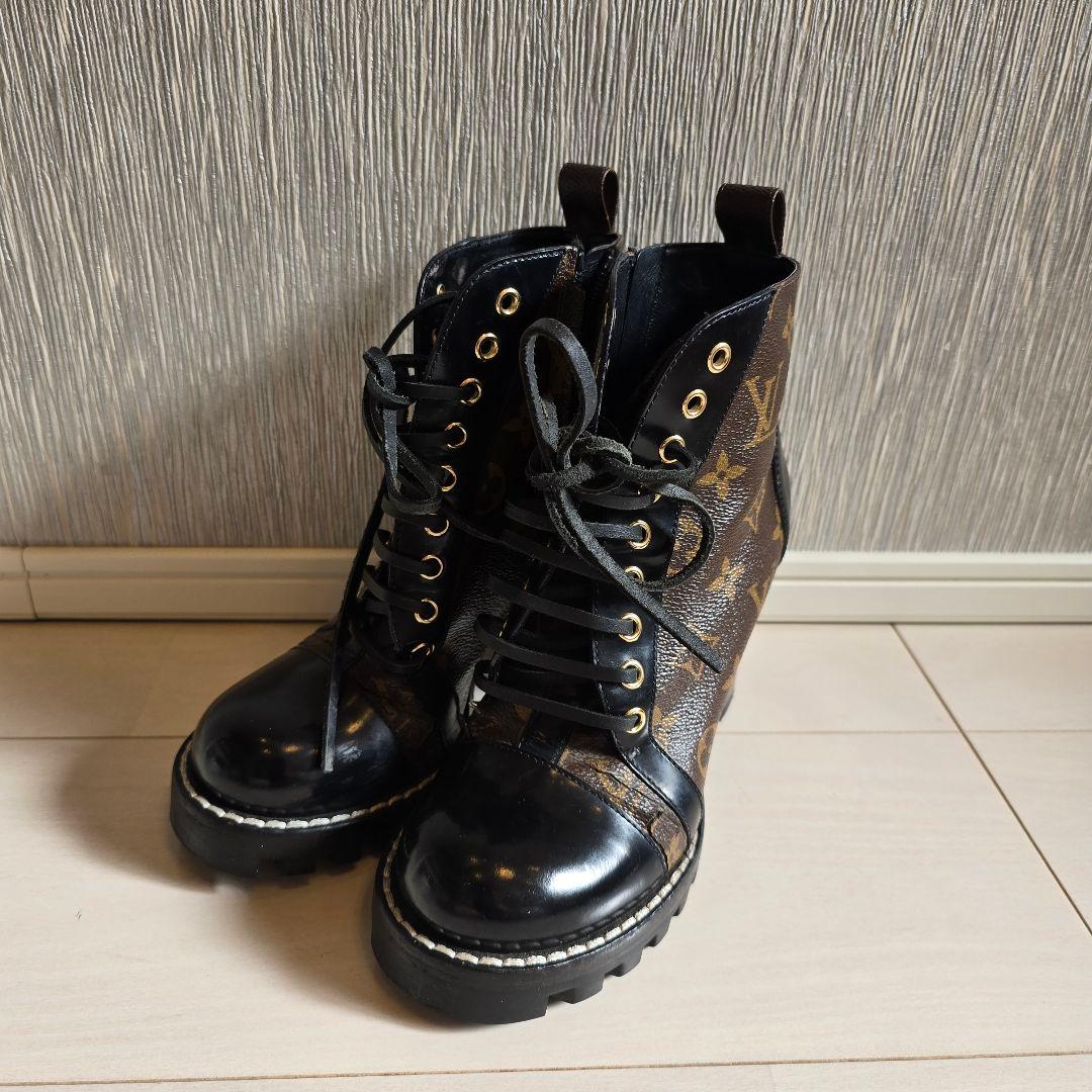 【鑑定済・正規品】ルイヴィトン モノグラム ブーツ 36.5（約23.5cm）