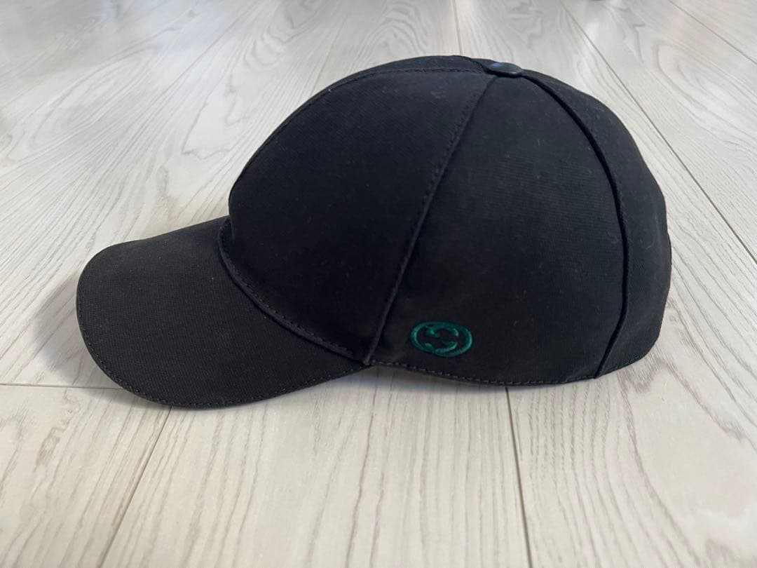 1*4様 GUCCIグッチキャップ黒男女兼用サイズXL60cm美品