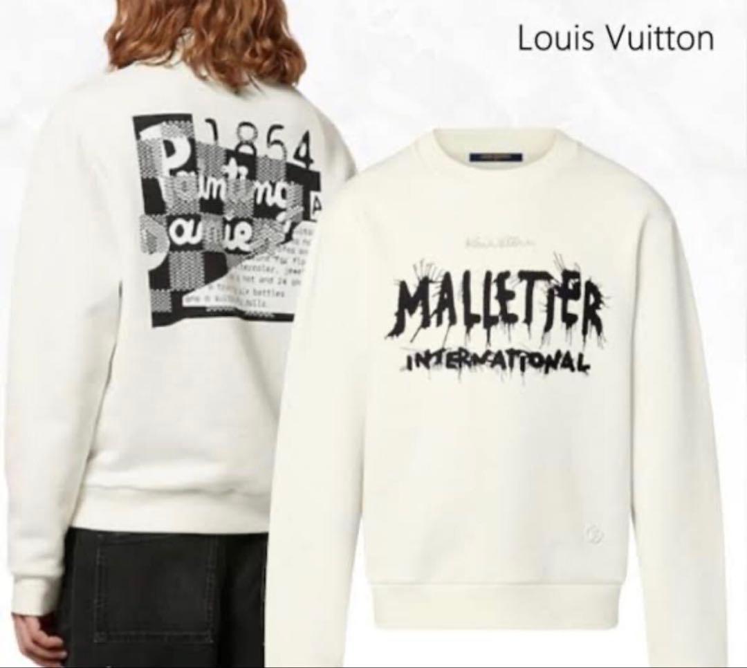 LOUISVUITTON ルイヴィトン シグネイチャー トレーナー　白　L