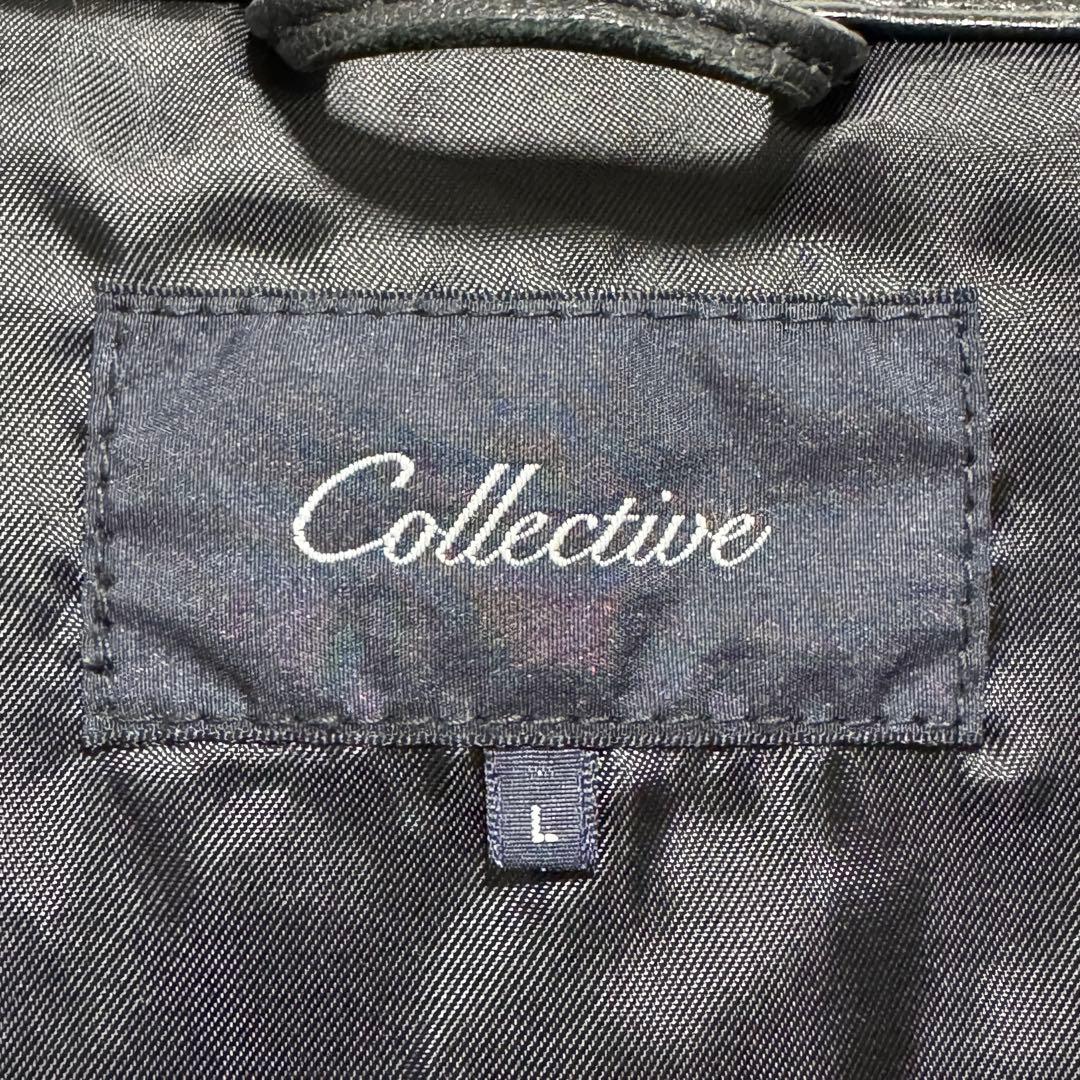 美品 メンズビギ ラムレザー シングルライダースジャケット Collective