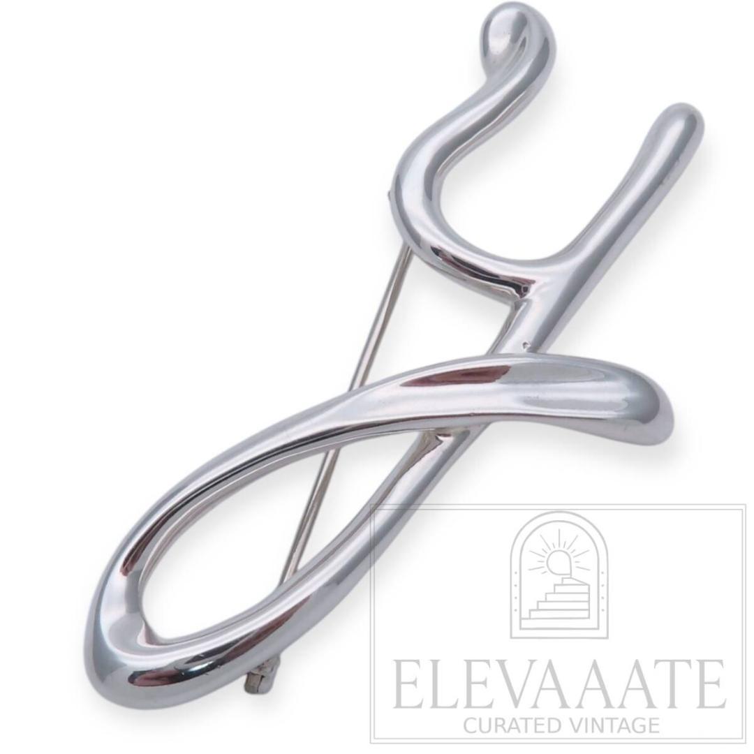 ティファニー イニシャル Y シルバー ピン ブローチ SV925 TO52