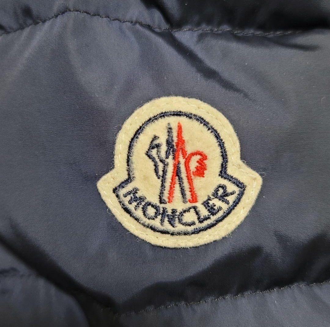 美品✨モンクレール ダウンコート フラメッテ ネイビー 2way ロゴワッペン