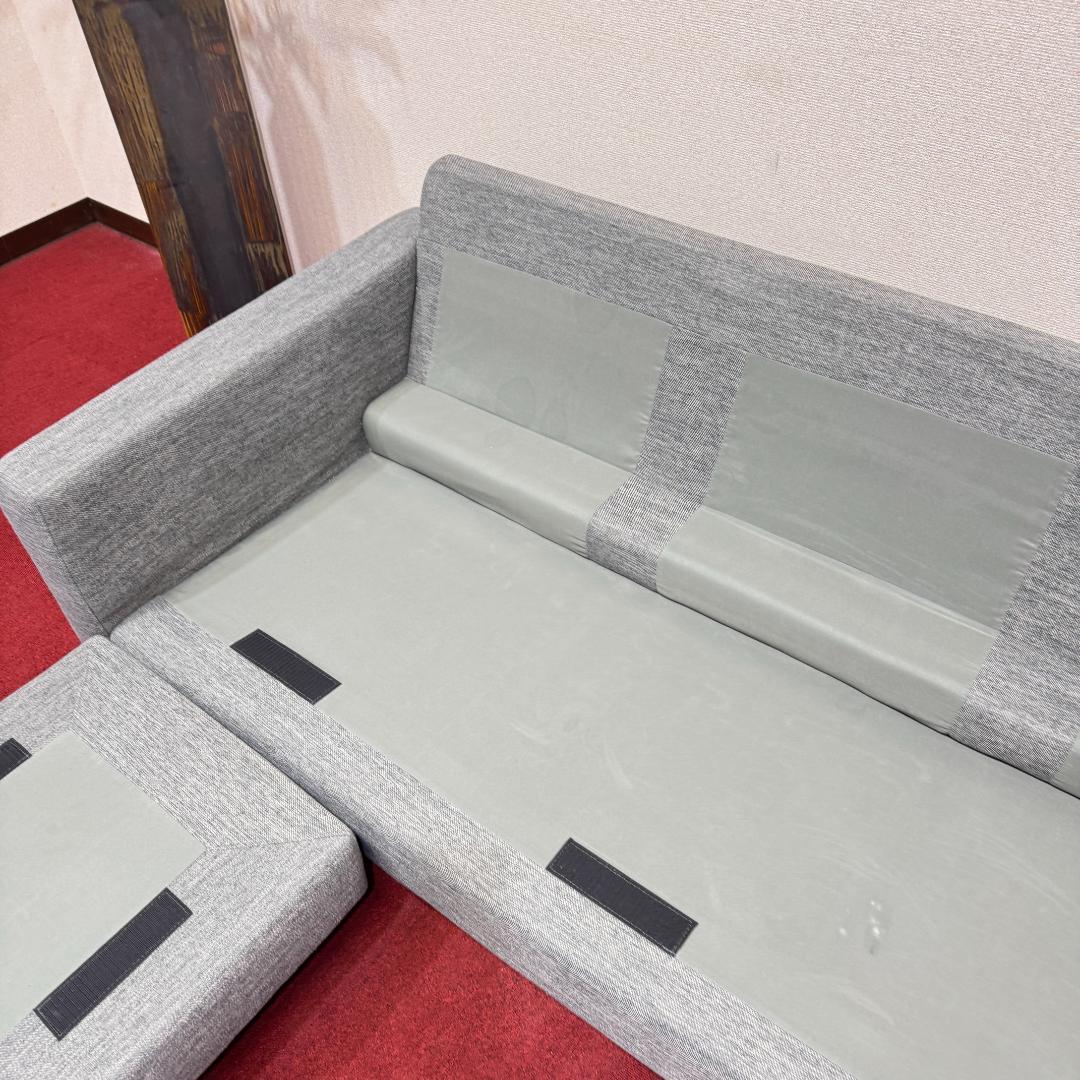 東京23区送料無料　ニトリ 3人掛けソファ カウチソファ オットマン付き