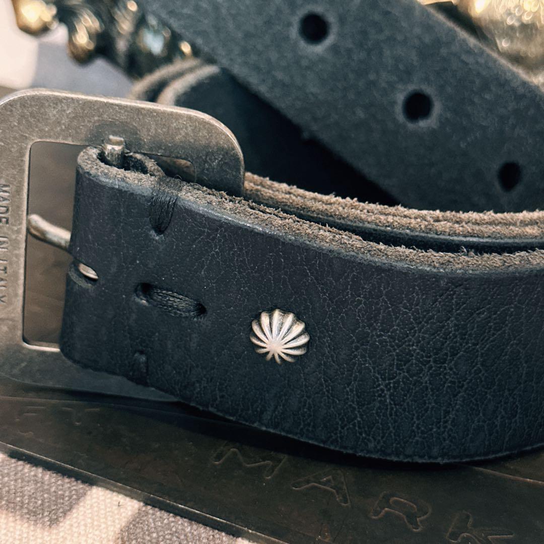 RRL ブラックレザー ベルト