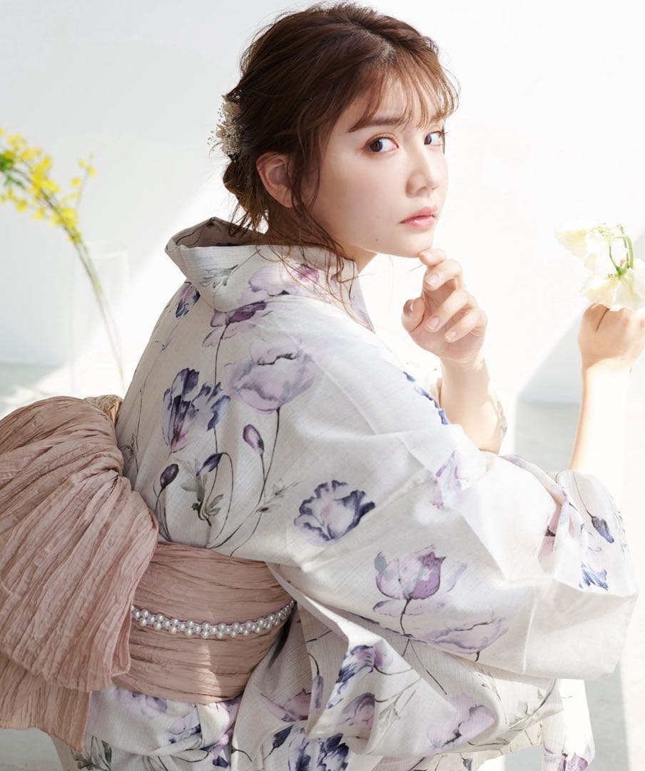 ※最終値下げ※ Dita 浴衣 涼風の水彩ひなげし