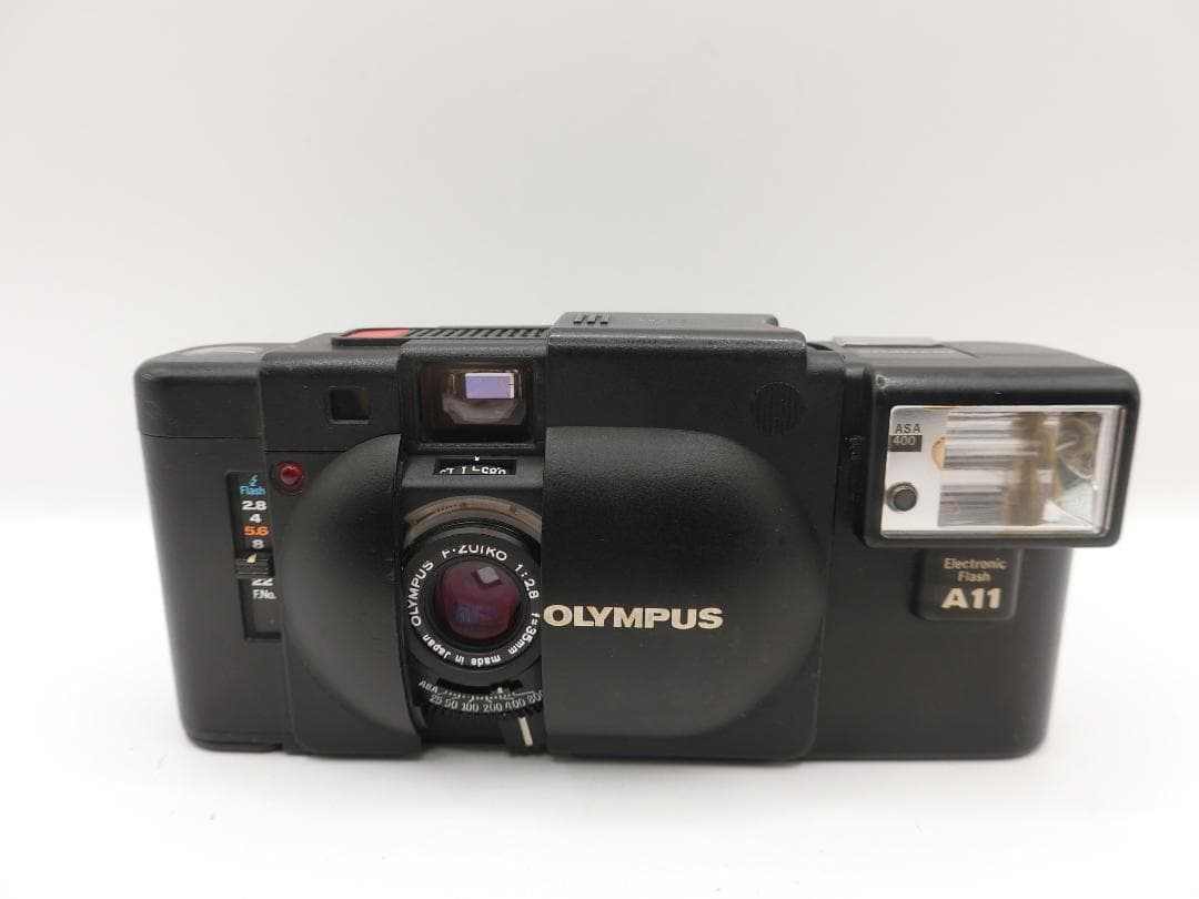 【完動品】 オリンパスOLYMPUS XA初代+A11フィルムカメラ動作確認済み