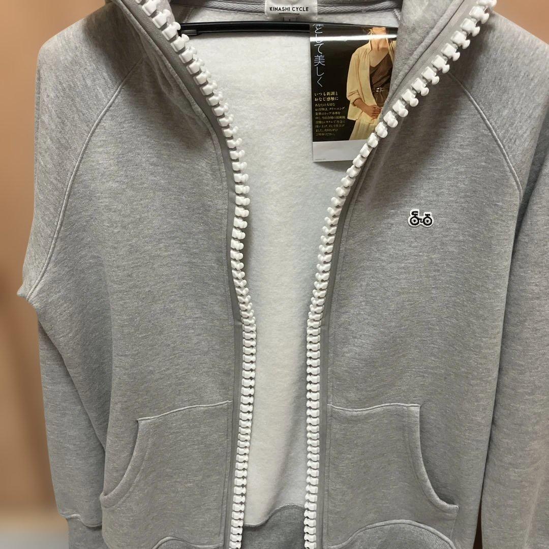木梨サイクルグレー ジップアップパーカー