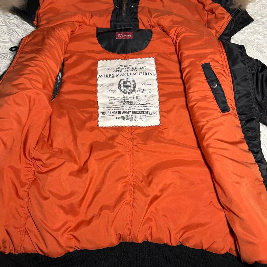 y2k AVIREX N-2B ファー付きジャケット 短丈　フライトジャケット