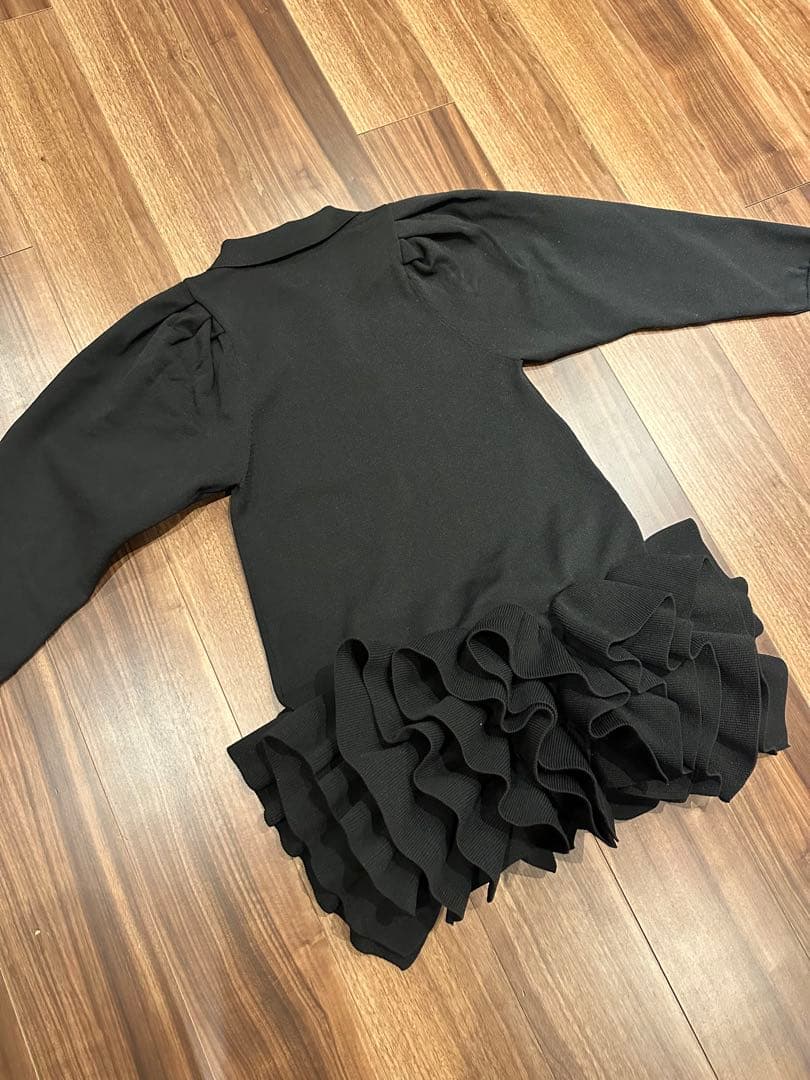 完売 美品 ハイアンド Ruffled-Hem Polo Dress hiand