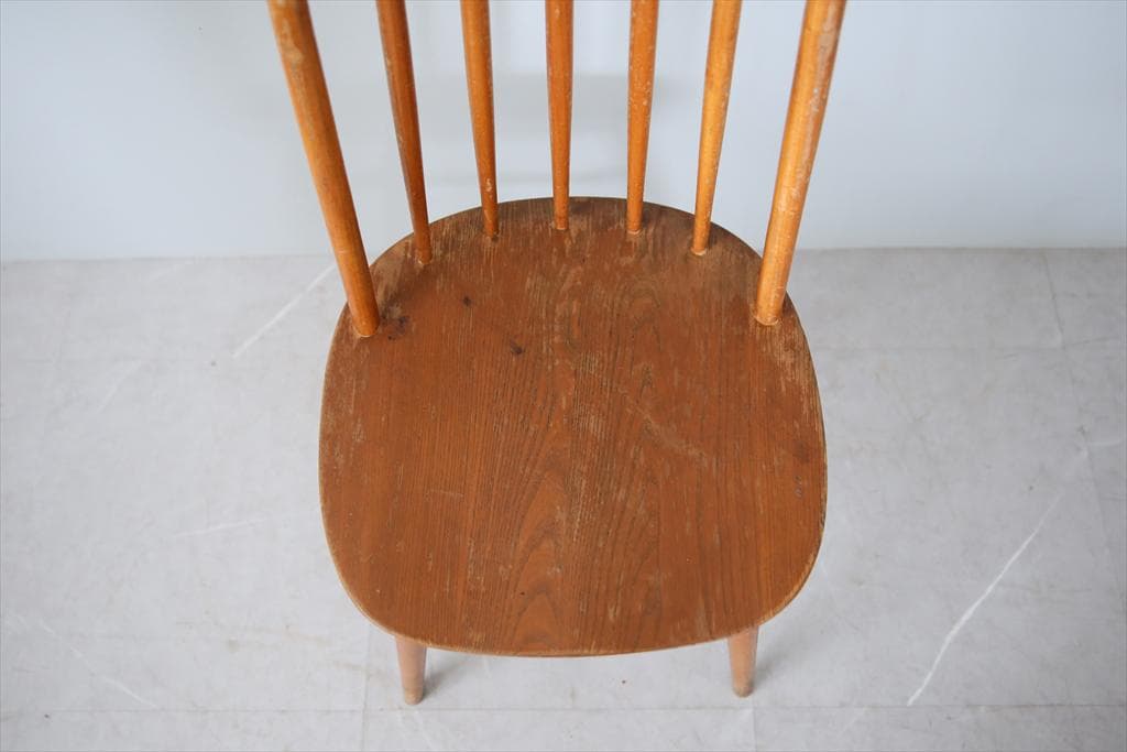 英国アンティーク木製フープバックチェア/イス/クエーカー/飾り棚(87-33-4