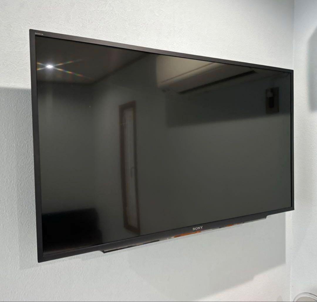 中古ソニー 43V型液晶TVフルハイビジョンKJ-43W730E 壁掛け設置のみ