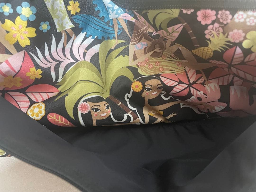 ハワイ限定　レスポートサック　 ボストン　ワヒネフラ柄 旅行用バッグ　ポーチ